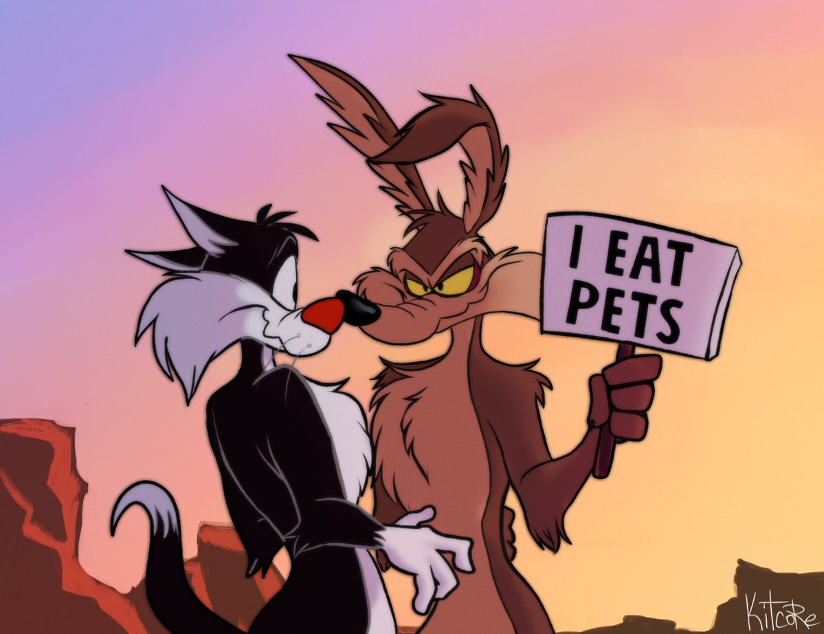 chortzykit's tweet photo. "I EAT PETS" >:]

#sylvester #wileecoyote #looneytunes https://t.co/kcBPjurl7Q