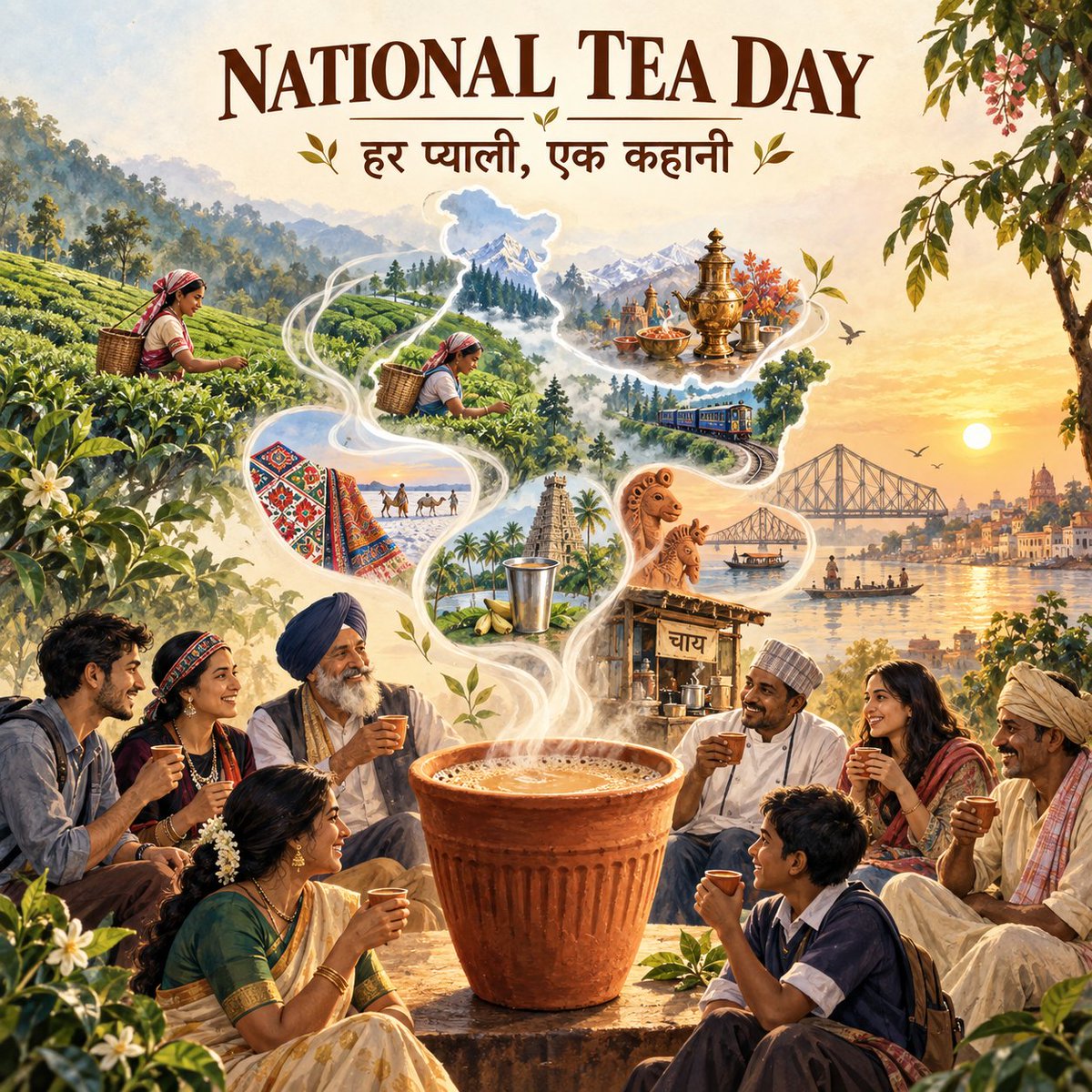 bbhakar's tweet photo. National Tea Day - Celebrating India’s chai, culture & togetherness (photograph; courtesy #Jacob my Friend) #Teaboard #tea #exportcouncil #consumer #Departmentofconsumer #Food #Govtofindia #chaayos #DPIIT https://t.co/MmMbVMbKmJ