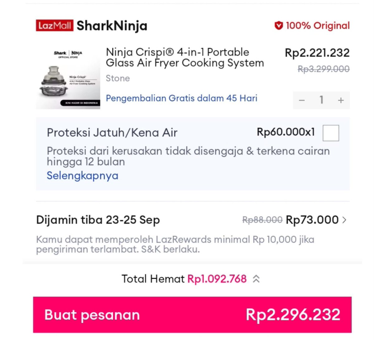 dzakirah86's tweet photo. katanya air fryer yang kaca lebih bagus ya? mumpung dapet harga segini yay or nay? https://t.co/tN6X8lpZAK
