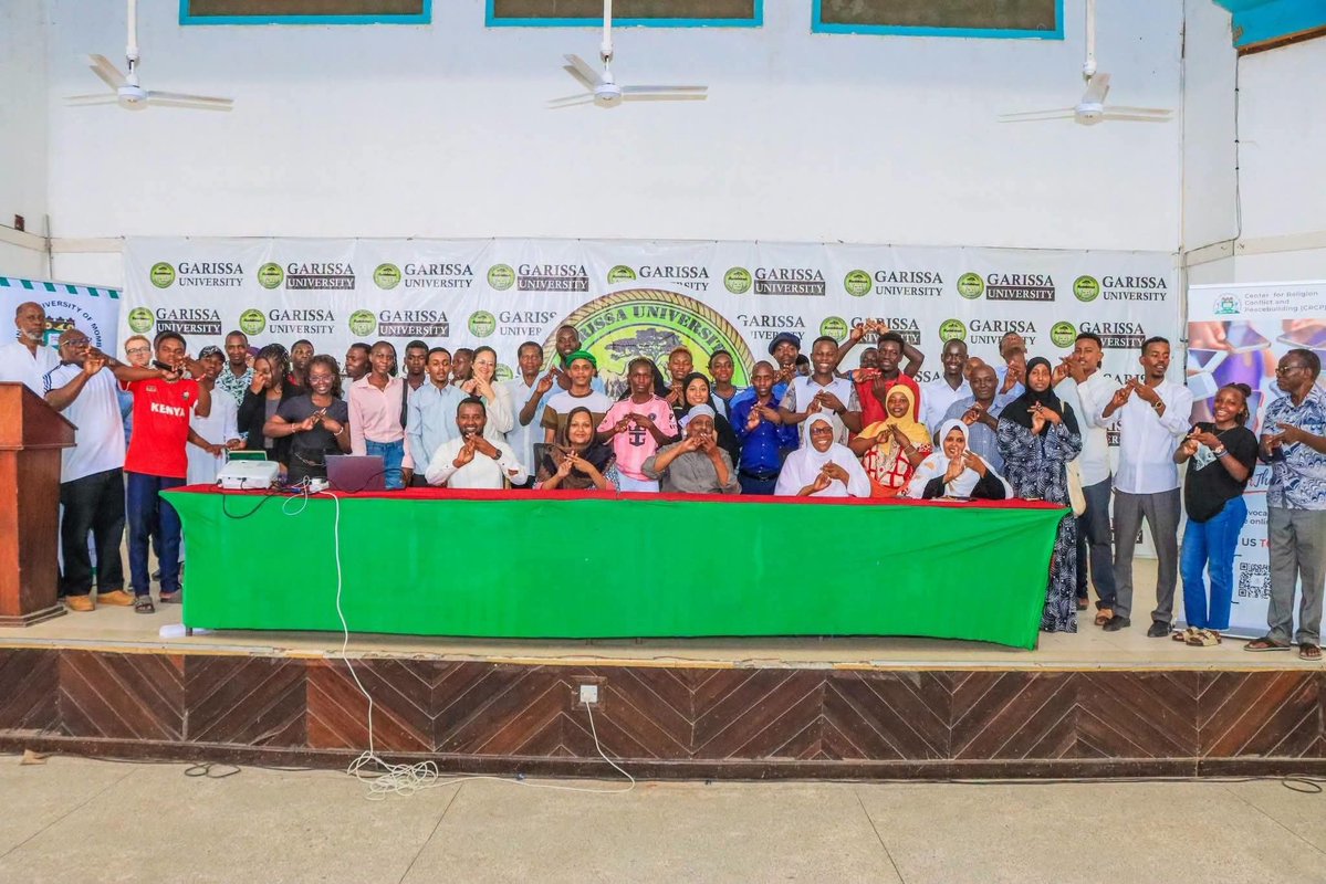 Tum001Ke's tweet photo. TUM, through its Centre for Religion, Conflict and Peacebuilding (@crcp_tum ), and Garissa University have strengthened their partnership through a two-day engagement focused on peacebuilding, interreligious dialogue and responsible digital engagement... https://t.co/EW6Z5Wkpgz