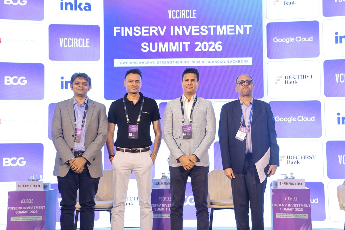 Coverfox's tweet photo. A look back at the conversations from the @vccircle  Finserv Investment Summit 2026.

Bringing together leaders from across financial services.

Shreyans Vijay, Executive Director, Coverfox, joined the panel to share his perspective on the evolving financial services landscape. https://t.co/hhFRHeFy48
