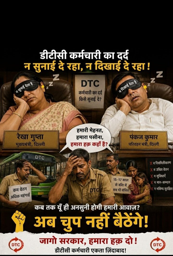 DTCWALE's tweet photo. DTC की अपनी सरकारी बसे लाओ अपने पक्के ड्राइवर से बसे चलवाओ DTC में कभी ड्राइवर का प्रमोशन था ही नहीं। फिर क्यों नियम बदल कर ड्राइवर को ati ti बनाया गया DTC कॉन्ट्रैक्ट कर्मचारी को पक्का करो पूरा स्टाफ DTC अपना रखो
@dtc_union @dtchq_delhi @BJP4Delhi @CMODelhi @gupta_rekha @aajtak https://t.co/hPpIRaXuc7