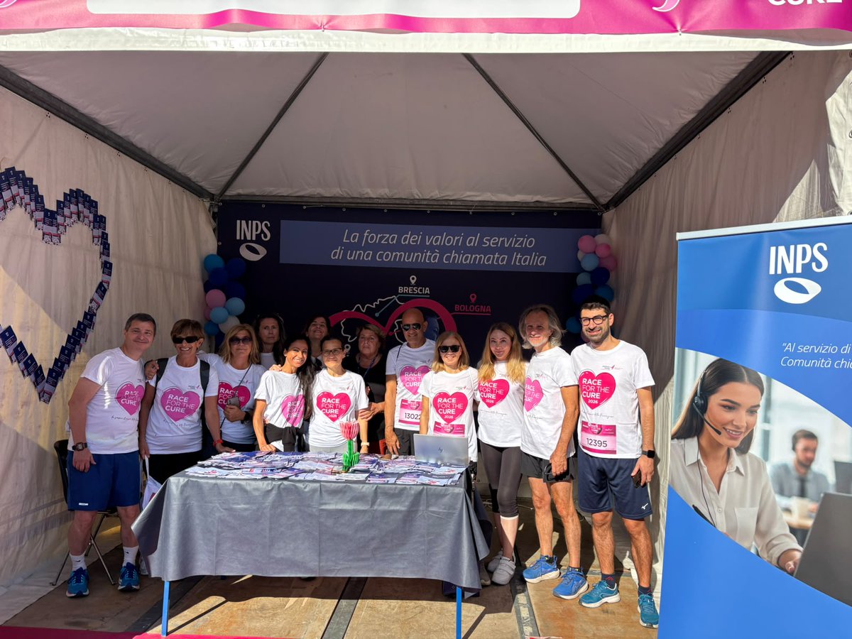INPS_it's tweet photo. L'Istituto è partner della Race for the Cure 2026, più grande manifestazione al mondo dedicata alla lotta contro i tumori del seno, simbolo di prevenzione, ricerca e solidarietà
📷 Bologna si è tinta di rosa dal 18 al 20 settembre!

#raceforthecure @komenitalia https://t.co/BeBwZ9VVVK
