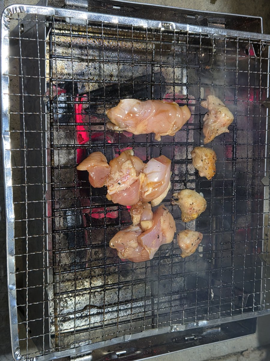 Rabbit_O1O3's tweet photo. 今夜は軒下1人焼き鳥してますです☺️
もちろんお酒は大好きなジントニック🍸 https://t.co/XUovbzW0ET