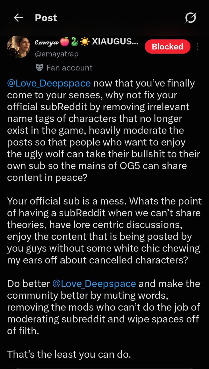applewolfiee's tweet photo. "lore centric discussions " WHEN THEY  SPAT OUT IN OUR FACE THAT THEY ARE SCRAPPING LORE?? https://t.co/Vw5T4218on