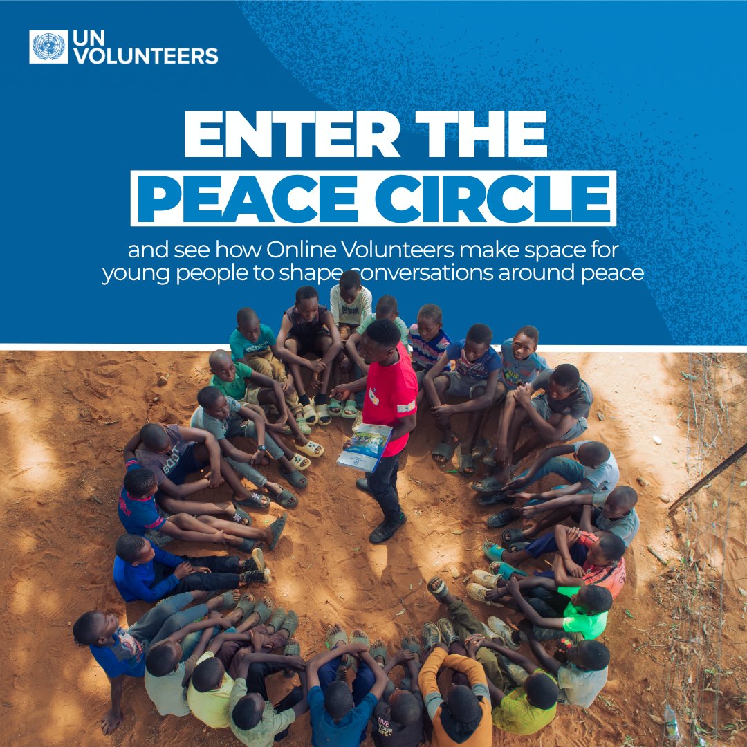 UNVolunteers's tweet photo. Online Volunteers are redefining peacebuilding in the @UN!

On #PeaceDay, see how 100 Online Volunteers brought peace conversations to the local level with 300+ intergenerational #PeaceCircles 👇🏿https://t.co/ox2h4b2NES https://t.co/Lv5o1D88fH