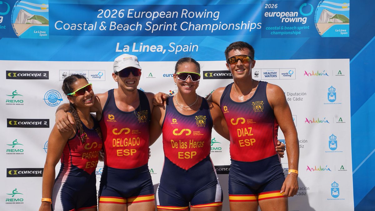 DeporteAND's tweet photo. 💚Un total de 5 🥇, 2 🥈 y 5 🥉para los deportistas andaluces que han formado parte de la selección española en los 🏆 Campeonatos de #Europa de #remo de mar y beach sprint, que se han celebrado en La Línea de la Concepción

¡Gran resultado!

#AndalucíaElLugarDelDeporte https://t.co/coHFPM0uiU