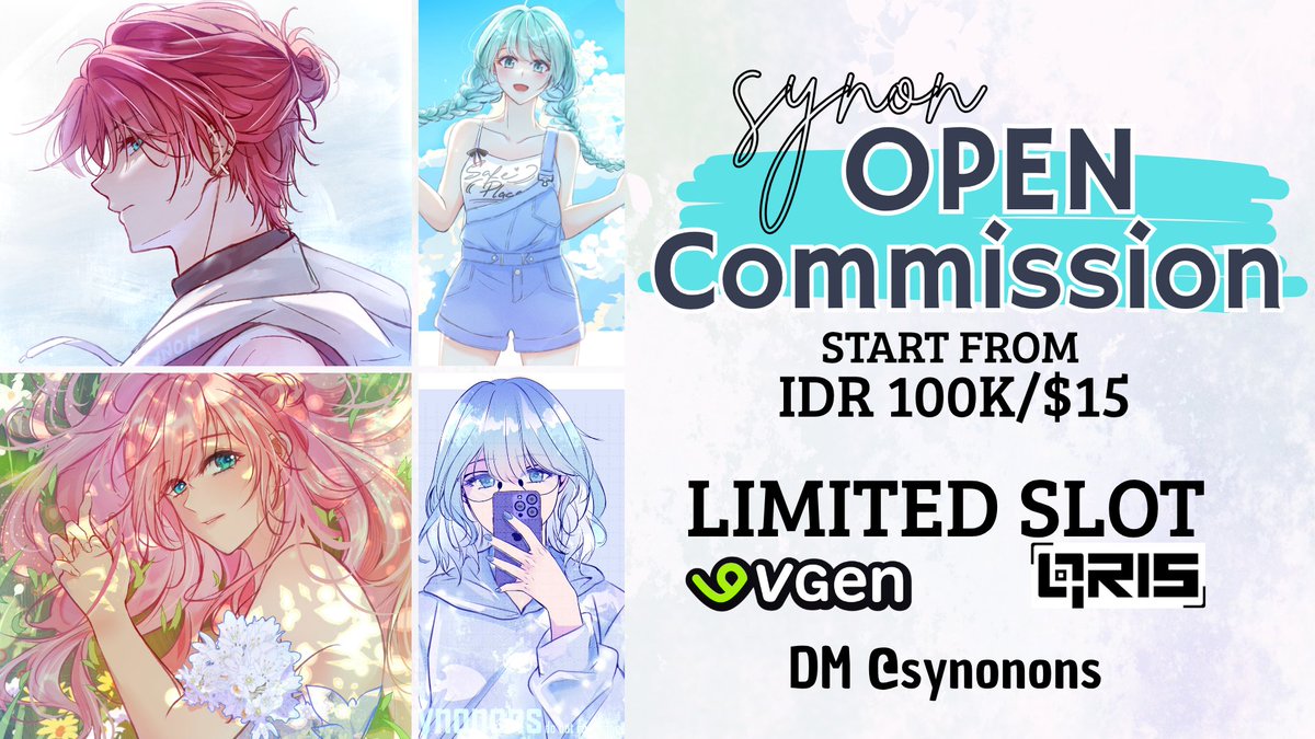 synonons's tweet photo. [🫐RT s and shares are really appreciated!✨] 
 SYNON COMMISSIONS NOW OPEN ‼️‼️
Local 🇮🇩via DM twitter
international! 🌐 https://t.co/mrKecG1xDw
Thank you so much for your support😊
#comission #VGenComm #commisionsopen
@kuyangtist @IDASH_Offi https://t.co/Vx1LC5tVY5