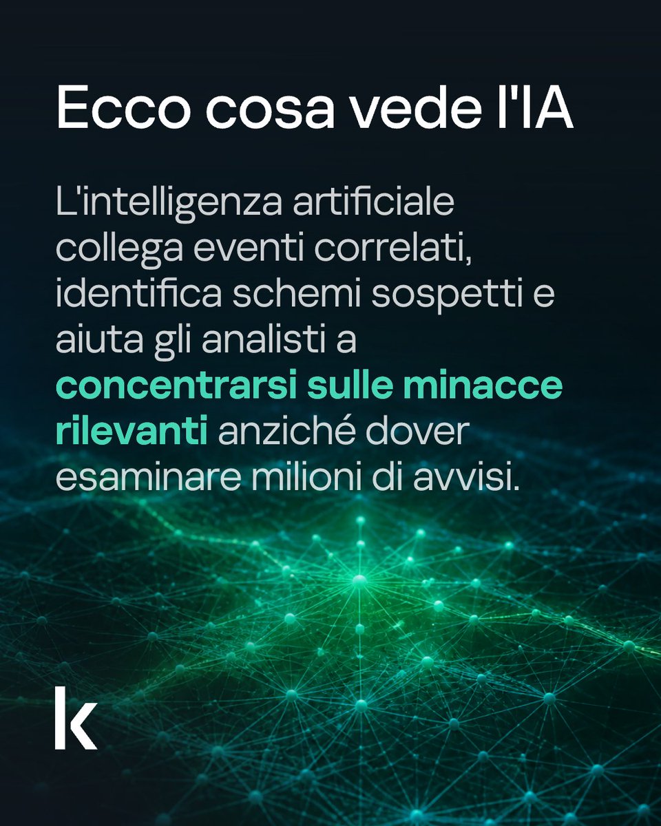 KasperskyLabIT's tweet photo. Riesci a individuare la vera minaccia?

Milioni di eventi di sicurezza.
Un attacco nascosto.

Scopri come l'IA aiuta i team di sicurezza a individuare i segnali rilevanti.

>> https://t.co/zYUKKRdisv

#AI #CyberSecurity #KasperskyNext https://t.co/WF6omEHvhU