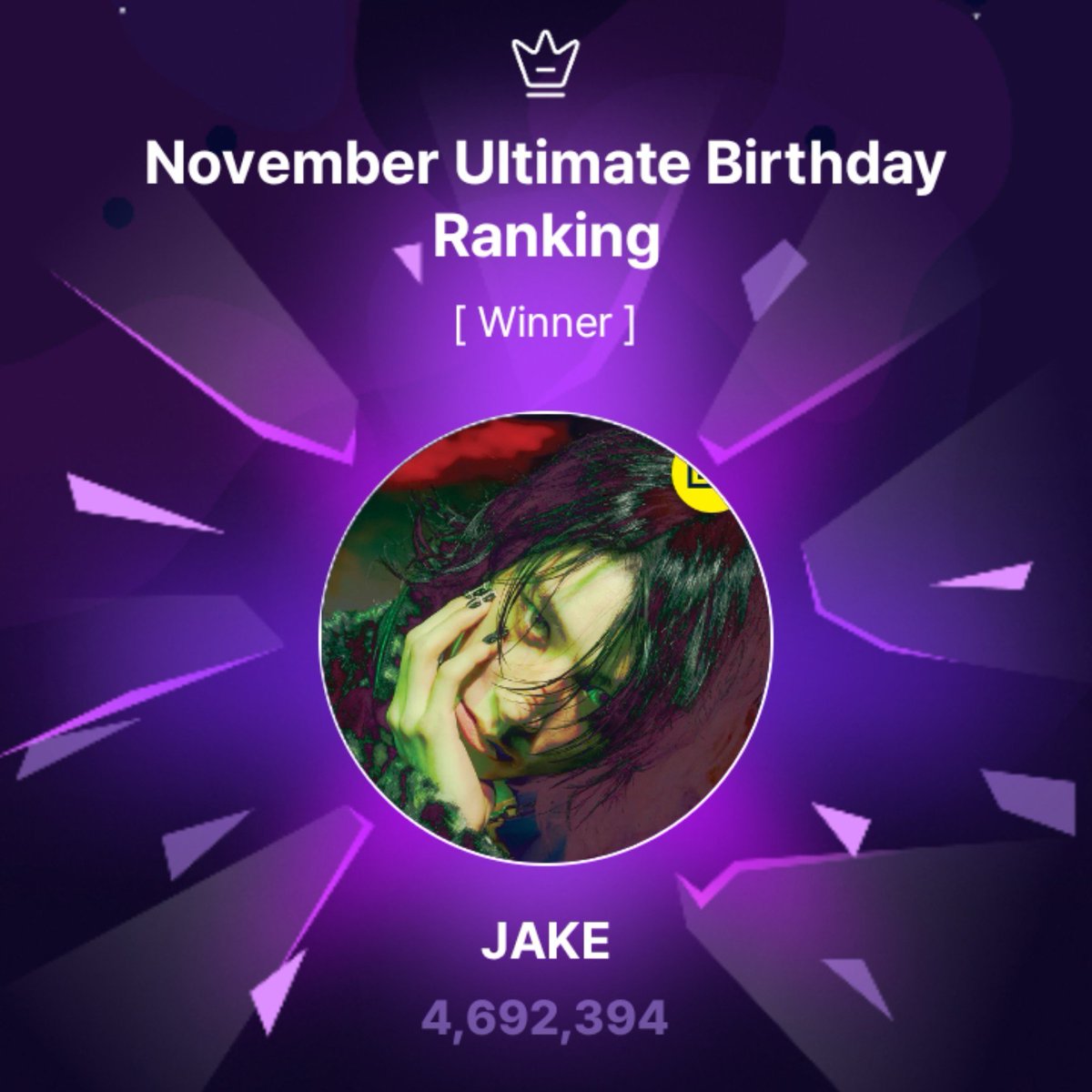 jakeyclub's tweet photo. CONGRATULATIONS JAKE 😭🤍🏆 https://t.co/rCoEQuKrH9