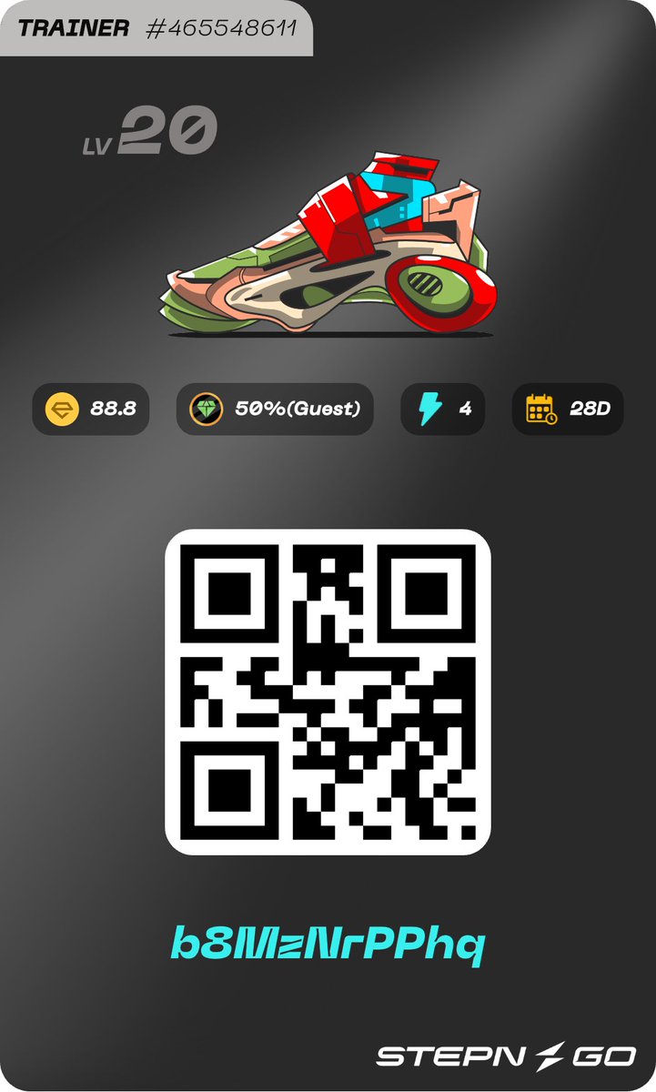 _e_STEP's tweet photo. 👟trainer
⚡️4
🗓️4
💰50%

b8MzNrPPhq

#STEPNGO https://t.co/fCDCx6jnBV