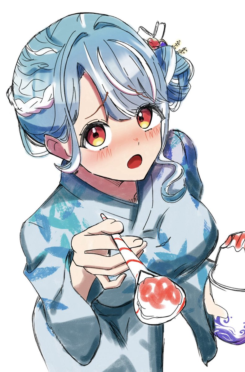 QRillustration's tweet photo. すこし前に描いてたやつです
いつか背景込みで完成させたい
#らむねはいか画 https://t.co/SFLDLAiJAM