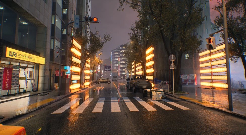 Flaviomed's tweet photo. 濡れた道路にネオンが反射する夕暮れ https://t.co/4O4sHmXTaS