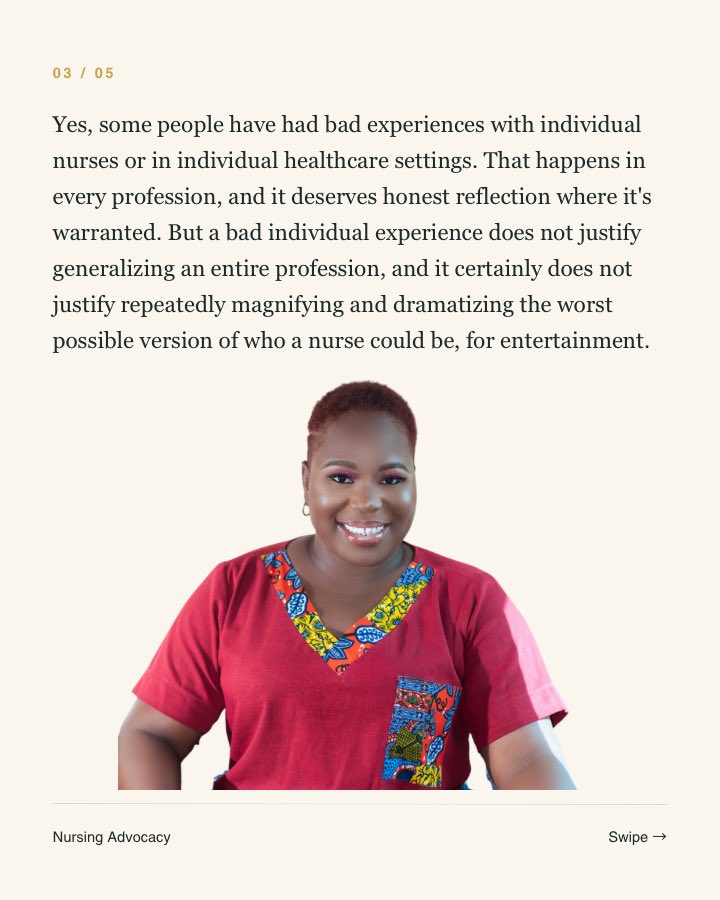 Olayinka_aremu1's tweet photo. A note to #Nollywood, skit makers, and content creators.
#NANNM #NMCN should have a policing and litigation policy and process on this already
Swipe through, and share if you agree.
#Nursing #NollywoodResponsibility #NursesOfInstagram #MediaRepresentation https://t.co/lu8CAIox16