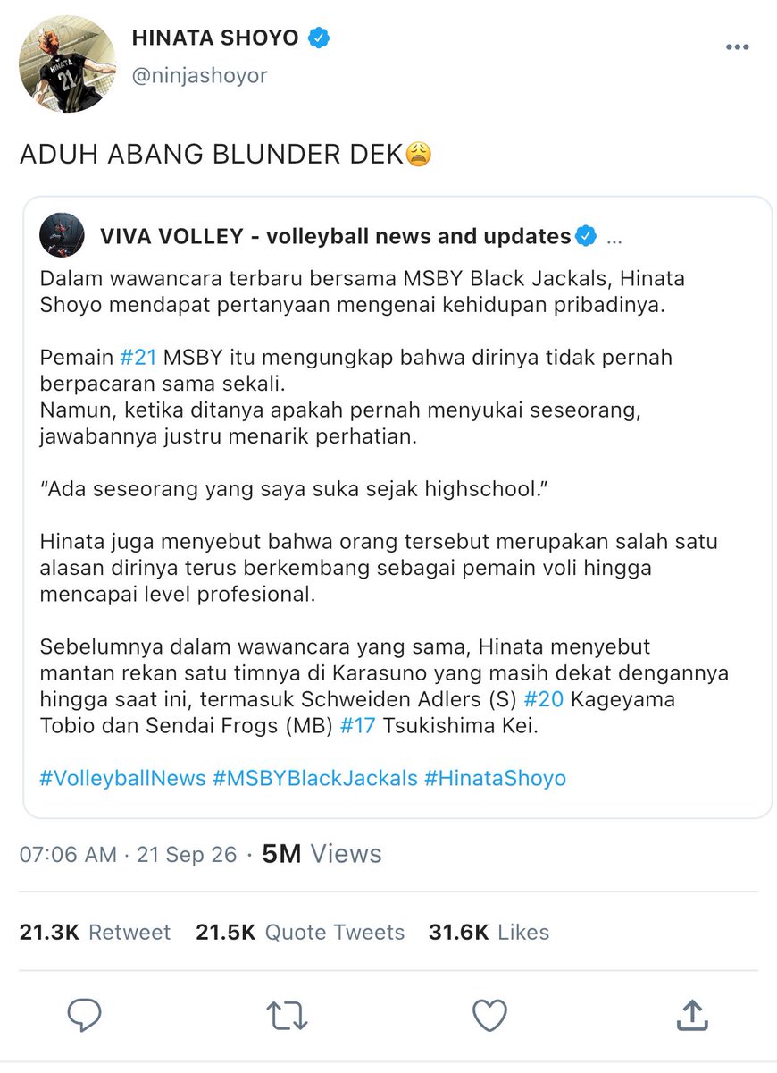 tterehss's tweet photo. #kagehina #kghn few tweets au

hinata finally join trend “aduh abang blunder lagi dek”

⚠️
m/m
harsh words
fiction https://t.co/n1HSfgRhyQ