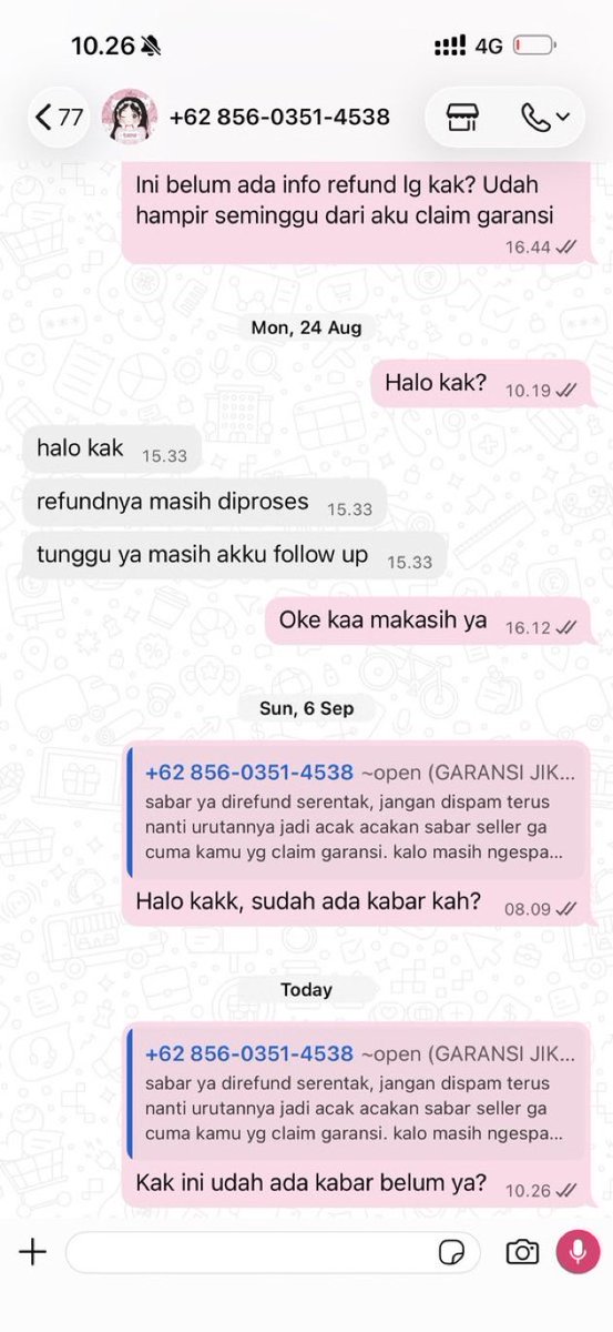 yeciiti's tweet photo. Kak aku udah rechat kok blm dibales jg ya? https://t.co/I4jw6jmfN4