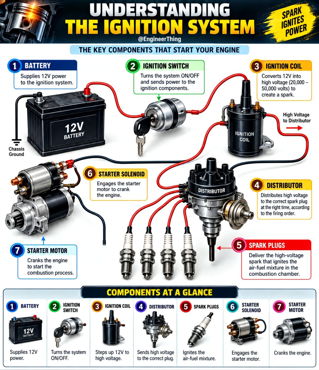 EngineerThing's tweet photo. Understanding the Ignition System https://t.co/jdzEVVjU2b