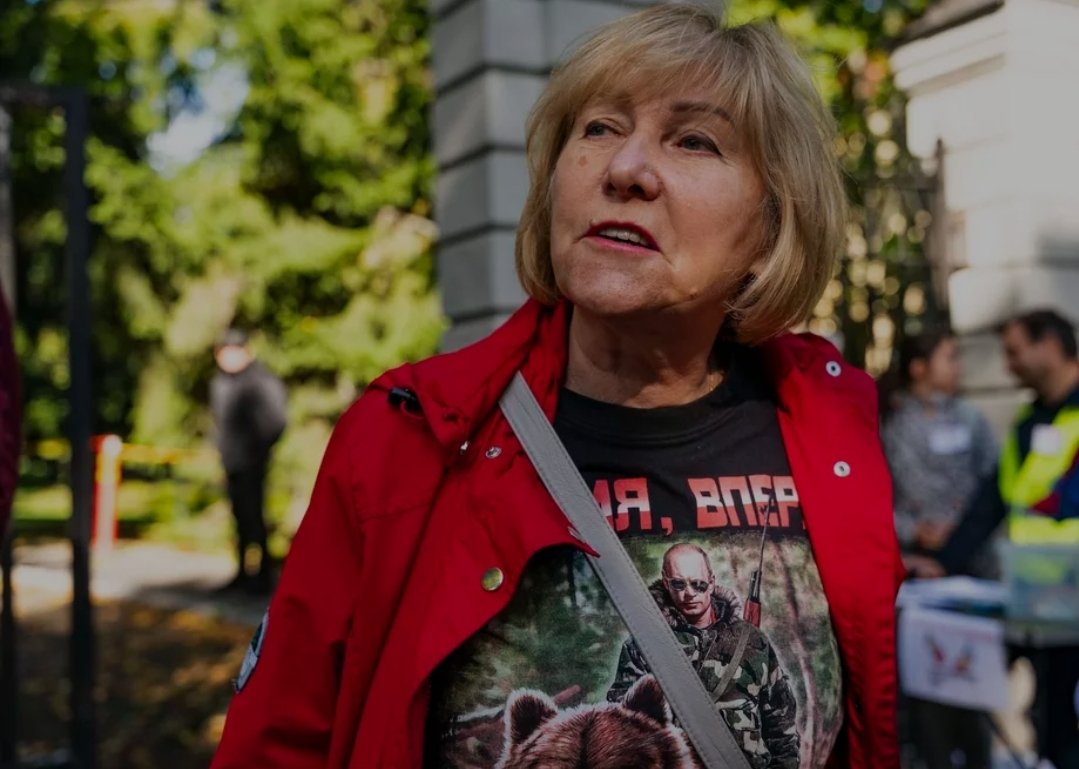 TallbarFIN's tweet photo. Zinaida, a russian woman who lives in Finland: 

"I love Putin. I voted for him because he is the best and the smartest. Putin will end the "Ukrainian civil war" slowly but surely."

However, she does not want to move to russia, as she would lose her Finnish social benefits.

🙃 https://t.co/Gbe9rcnxZ5