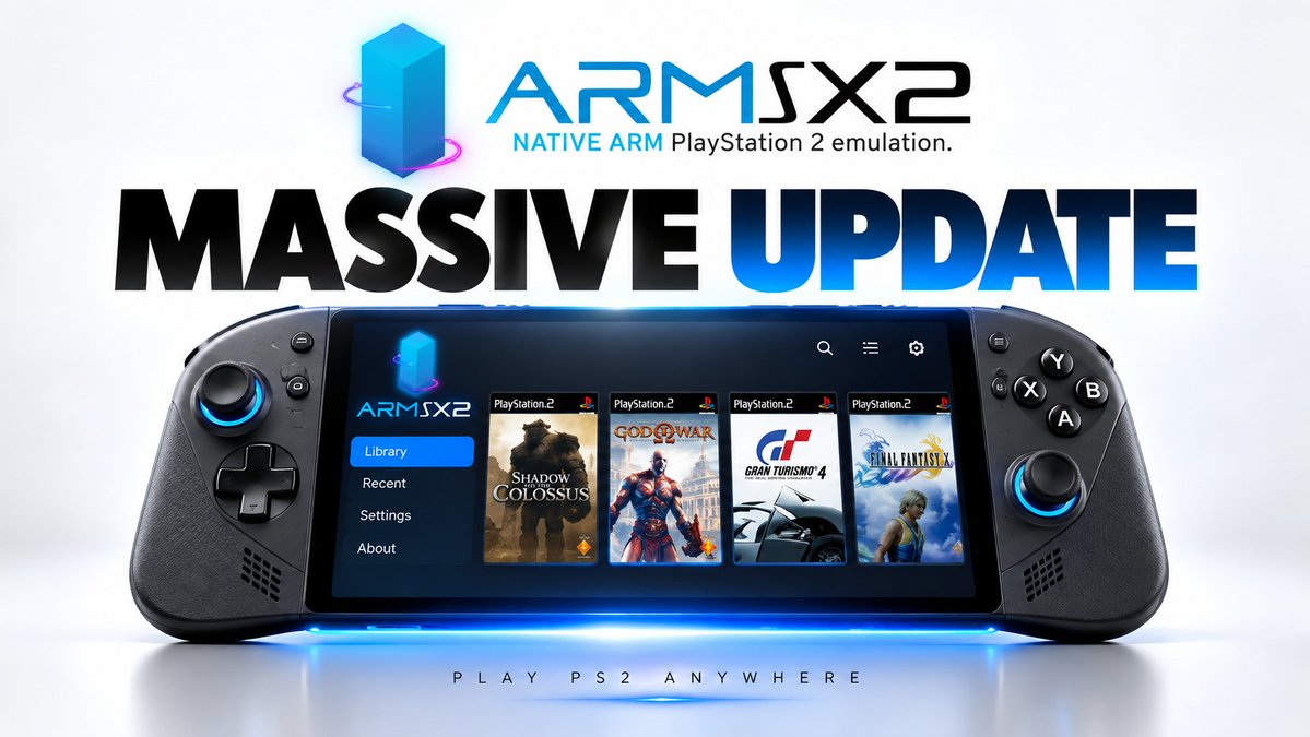 Techjunkie_Aman's tweet photo. If you emulate PS2 games on Android, update immediately.

ARMSX2 2.7 is one of the biggest updates the emulator has ever received.

Highlights:

• 490 rebuilt ASTC texture packs
• God of War II: 4.5GB → 538MB
• Faster loading & lower RAM usage
• Fixed Jak II/III shadows
• Better MGS3 HUD accuracy
• More accurate software renderer
• Per-game RetroAchievements
• Custom boot videos
• Smarter touch controls
• Device temperature monitoring
• Separate Nightly app

The new ASTC texture system is the biggest upgrade.

Mobile GPUs can read the textures directly, so HD packs stay compressed in memory instead of being unpacked, use a fraction of the storage, load much faster, and perform better on phones and handhelds.

Which PS2 game are you replaying first?