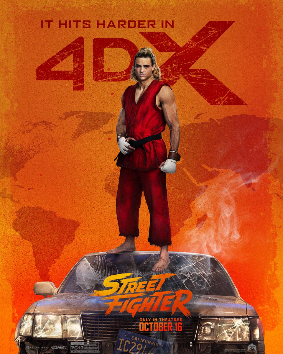 4dxusa's tweet photo. THE FIGHT HITS HARDER IN 4DX. #StreetFighterMovie is in #4DX October 16. 
Get tickets now: https://t.co/vUUjaknrAt https://t.co/Zl1UF9Tphf
