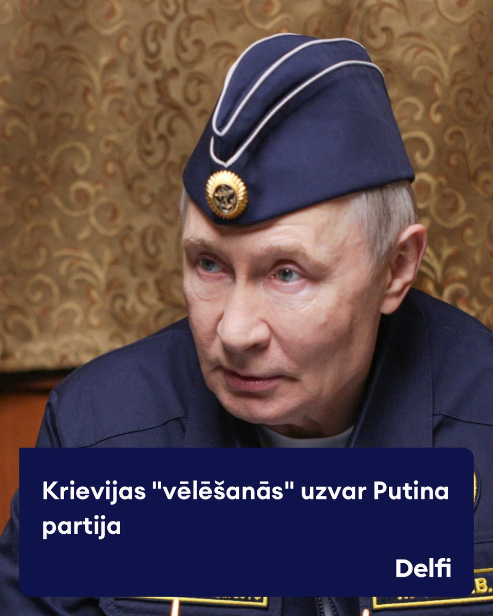 DelfiLV's tweet photo. Cik “negaidīti”! 😲

Krievijas vēlēšanu farsā, kas ilga trīs dienas, bija ļauts piedalīties tikai tām partijām, kas atbalsta diktatoru Vladimiru Putinu un Krievijas uzsākto karu pret Ukrainu. Krievijas vienīgā pretkara partija “Jabloko” tika izslēgta no dalības “vēlēšanās”.

Saskaņā ar rezultātiem, kas iegūti pēc 83,52% biļetenu saskaitīšanas, “Vienotā Krievija” saņēmusi 57,82% balsu, pirmdien apgalvo vēlēšanu komisija.

Foto: Zuma Press/Scanpix/LETA