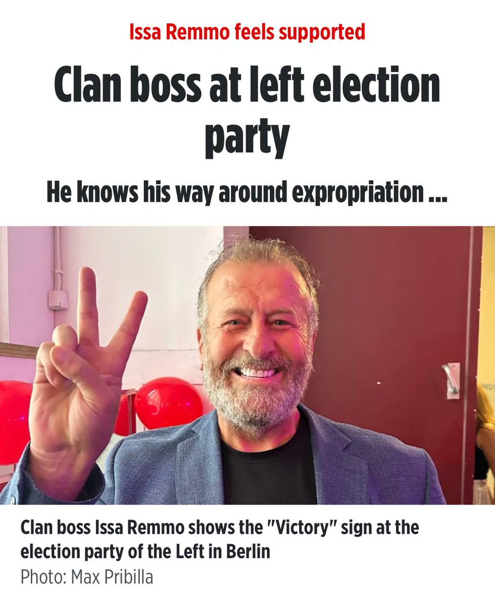 remigrationinst's tweet photo. Germanys most radical leftist party - DIE LINKE - has won the Berlin election. Also present at its election party: Lebanese clan boss Issa Remmo, flashing the victory sign.

We are currently analyzing the results from all 4,114 official polling and postal-voting districts. One thing is already clear: DIE LINKE seems to have benefited massively from ethnic voting and the mobilization of heavily migrant-populated areas.

Our analysis will follow shortly.