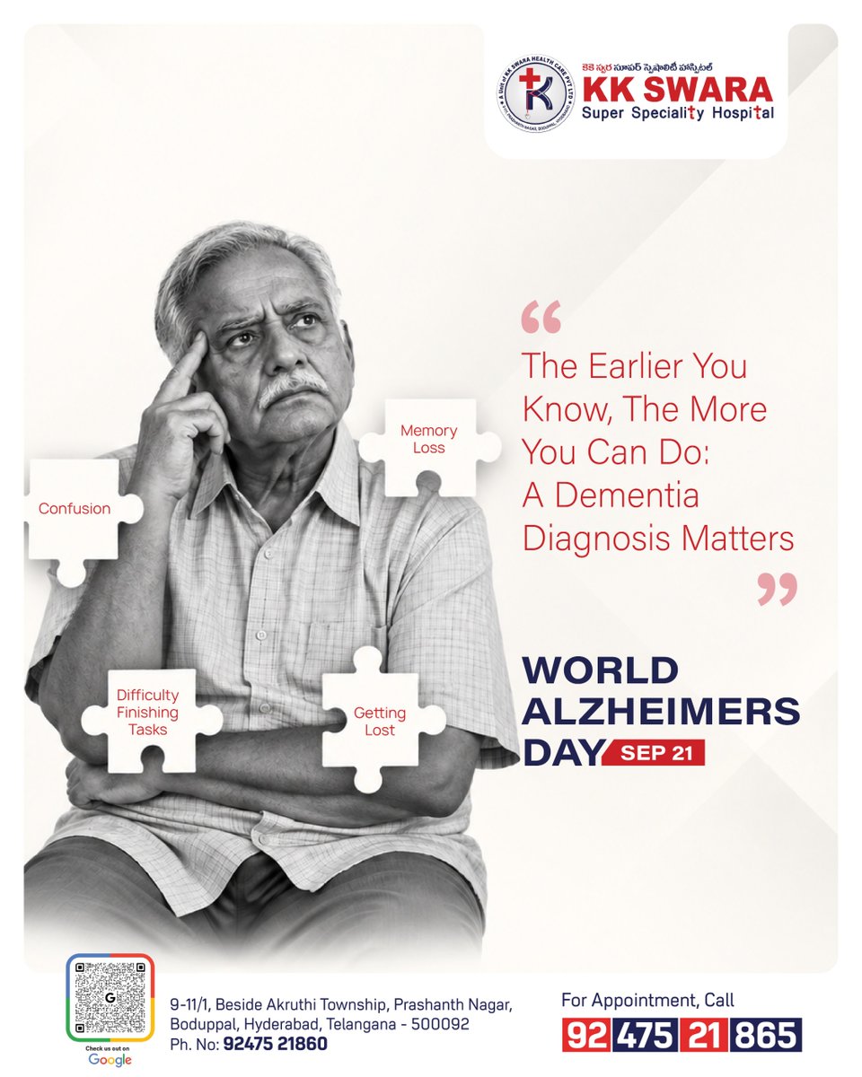 kk_swara's tweet photo. 🧠💜 World Alzheimer’s Day | September 21
Let’s raise awareness about Alzheimer’s disease, recognize the importance of persistent memory and cognitive changes, and support individuals and families living with dementia. https://t.co/3XNAMO2lVQ