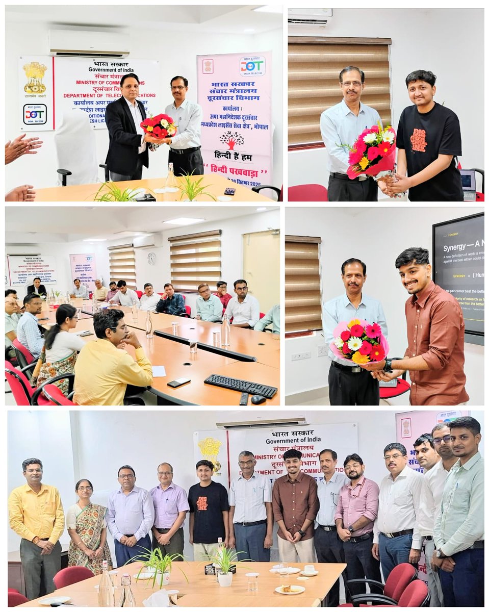 MplsaDot's tweet photo. Proud moment! Sangillence Pvt. Ltd. (IIITM Gwalior) demoed NaiviSense & Project MAYA at MP LSA, chaired by Addl. DGT Sh. Asheesh Pathak. Wishing them success at @DGT_HQ @DoT_India #MPLSA #DoT https://t.co/s6nV0gO7fc