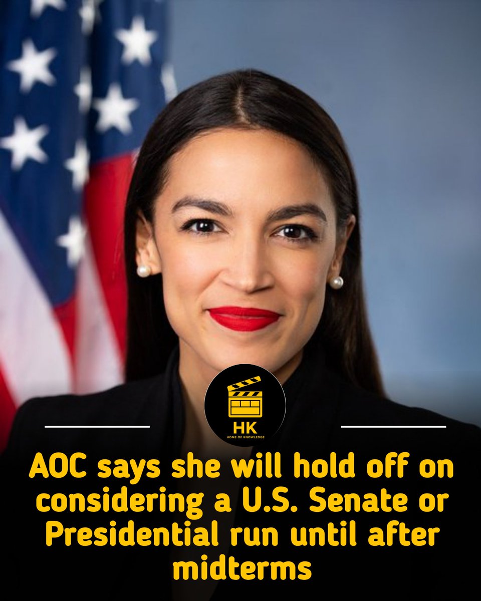 HK_Newss's tweet photo. AOC says she will hold off on considering a U.S. Senate or Presidential run until after midterms https://t.co/V1pceu2crI