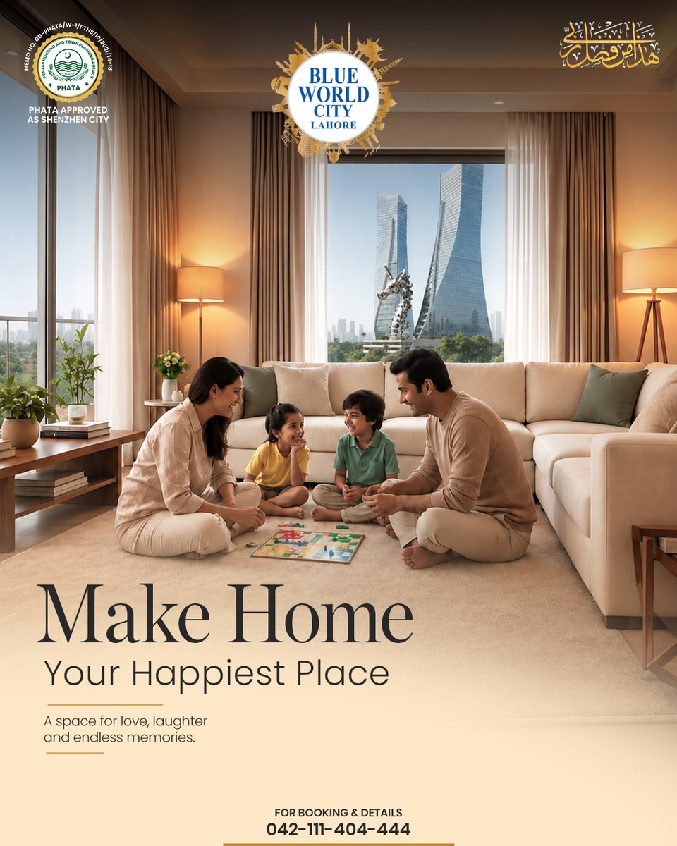 bwclahore's tweet photo. A home is more than a space — it’s where love grows, laughter fills the room, and lifelong memories are made.

Create a place where every moment feels special and every day feels like home.
Make Home. Make Memories. Make Life Happier.

📞 For Booking &amp; Details:
042-111-404-444 https://t.co/1wJcdHD1WF