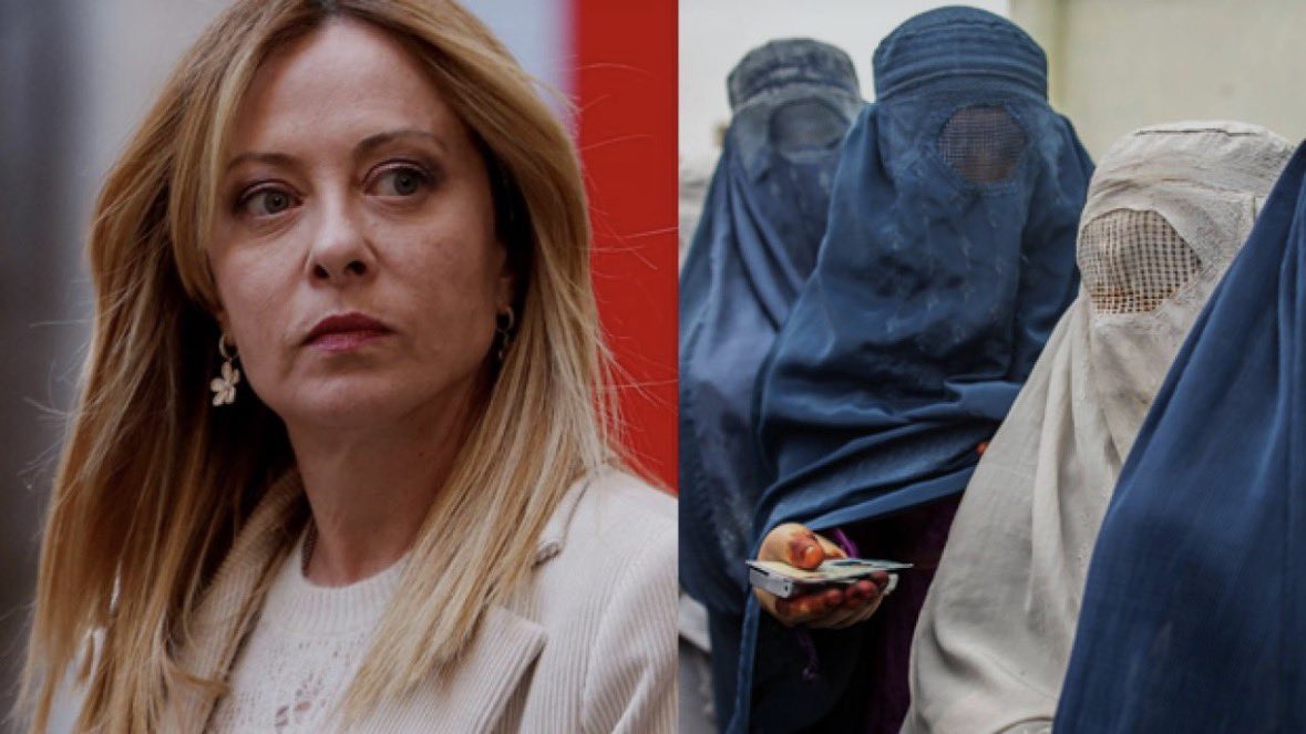 TheDailyLensEn's tweet photo. Prime Minister Meloni announces: Italy to ban the burqa in schools. https://t.co/jyRS6K3zQ1