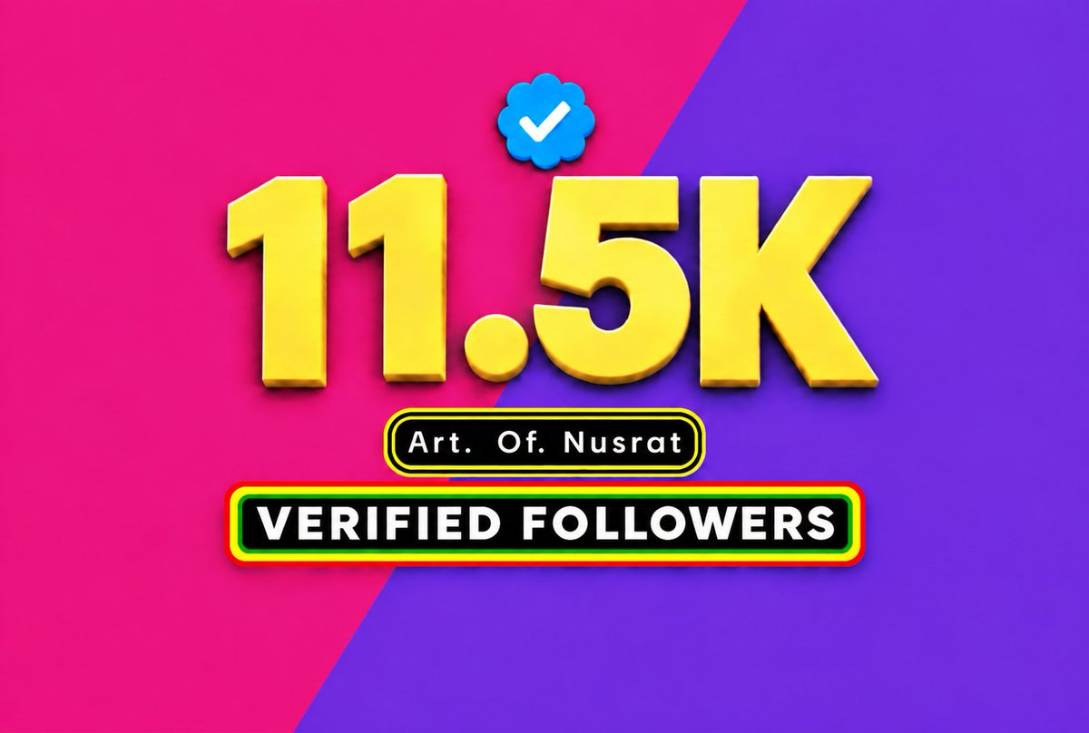 Nusrat0131's tweet photo. If you need 11.5K active verified followers ⁉️ 

You just say🫵 Short term 🔁❤️

 We will bosst your profile page 👥🔔 https://t.co/AsU0MtGCAL