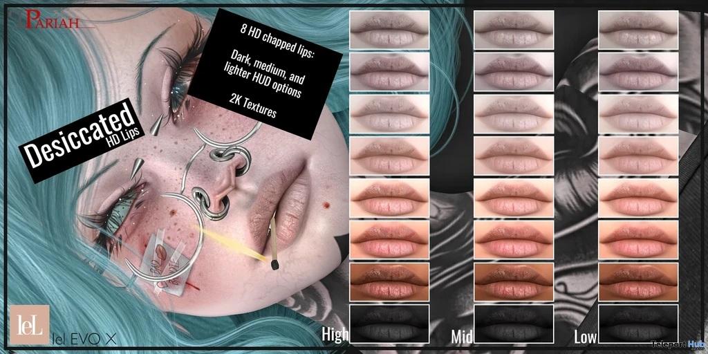 TeleportHub's tweet photo. Desiccated HD Lips Pack September 2026 Group Gift by Pariah - Teleport Hub - Second Life Freebies - #secondlife #freebies #slfreebies #teleporthub #slnews
https://t.co/b9mqp2gZ77 https://t.co/kkizEiCrCI