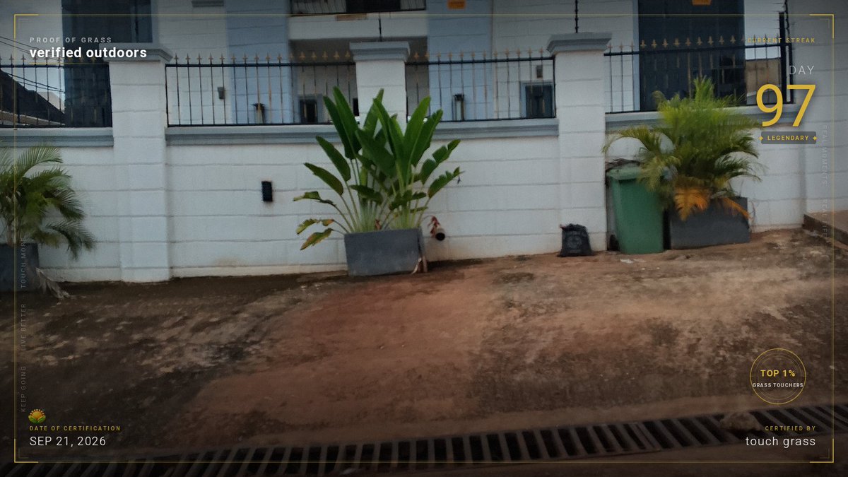 michaelrich888's tweet photo. $TOUCHGRASS
We Good😎
Day 97 · proof of grass 🌿

$TOUCHGRASS #TouchGrass #ProofOfGrass
@XTouchGrass https://t.co/riSqvehQsB