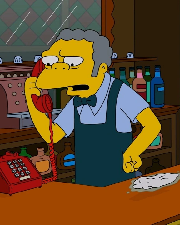 Chickenangelion's tweet photo. "Am I Moe," "Is this Moe."
NO, FOR THE LAST TIME! YOU ARE NOT! YOU ARE BIG, FAT, STINKY, DUMB AND UGLY!!!!! SHUT UP!!!!!!!!!!!!!! THIS IS MOE. MOE SZYSLAK DEBUTED IN THE BEGINNING OF THE SIMPSONS SERIES IN 1989.
GET IT RIGHT YOU BOZOS. 
REMEMBER HIS FACE AND REMEMBER IT WELL. SMH https://t.co/K4gRjRTeyj