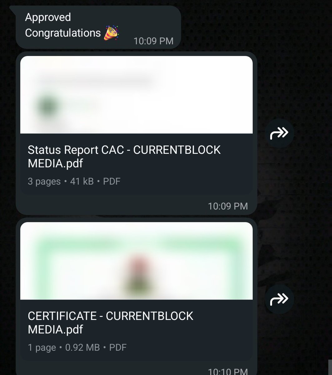 _CBMedia's tweet photo. From an idea to an officially registered media brand. 🟢

CurrentBlock Media is now CAC registered. 🇳🇬

The foundation is set.
The vision is bigger.
The journey is just beginning. 

We’re building for the long run 🌐 https://t.co/fg5b1HwohL
