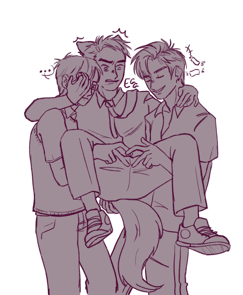 toasteeeggs's tweet photo. snowcrowwolf high school wip in these trying times https://t.co/cSemZ0FAW0