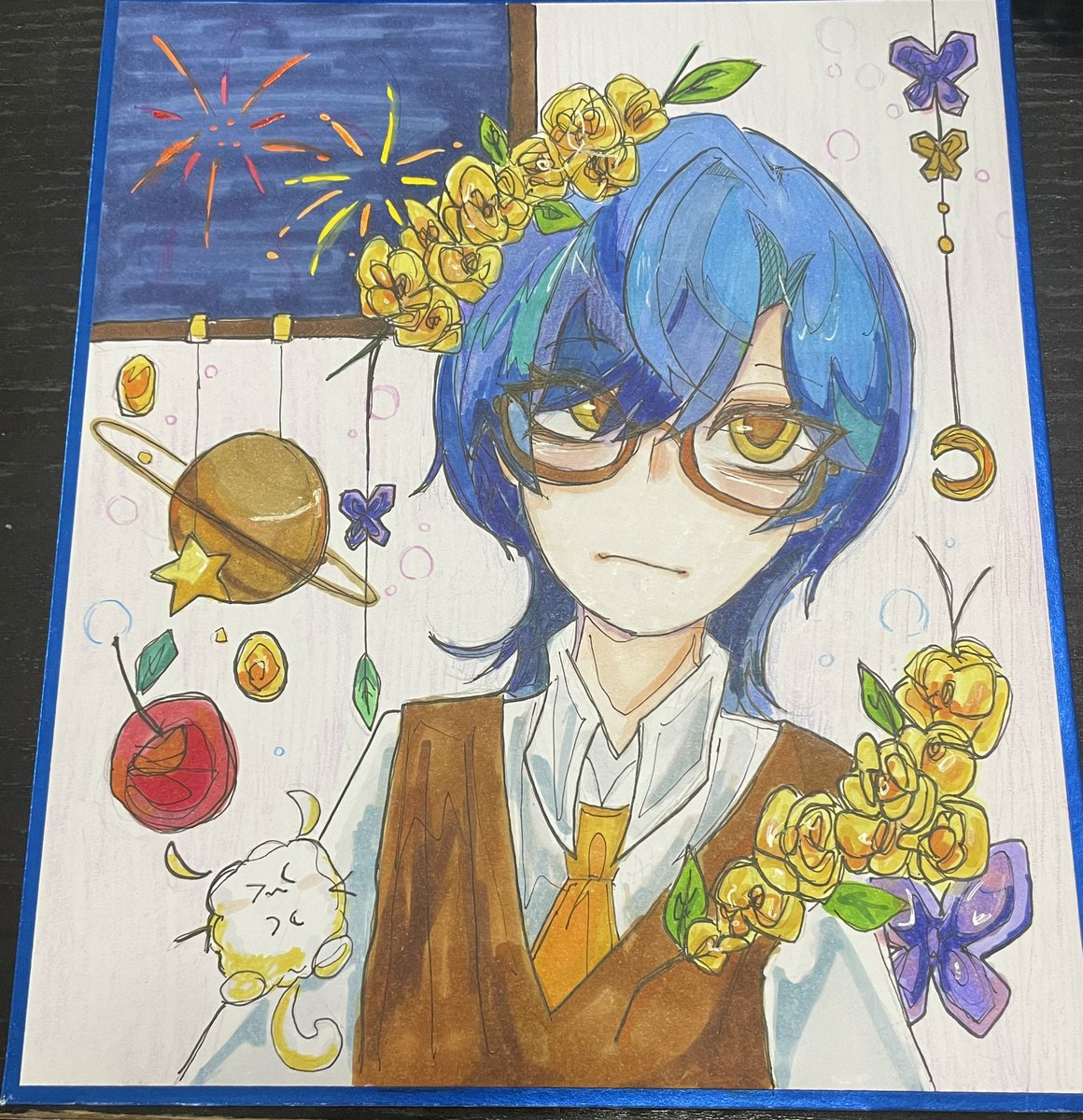 Sak0ra_k's tweet photo. 【初投稿】
アナログでこんなの描いてます宜しくお願いします
#アナログイラスト https://t.co/dXUfIndk4e