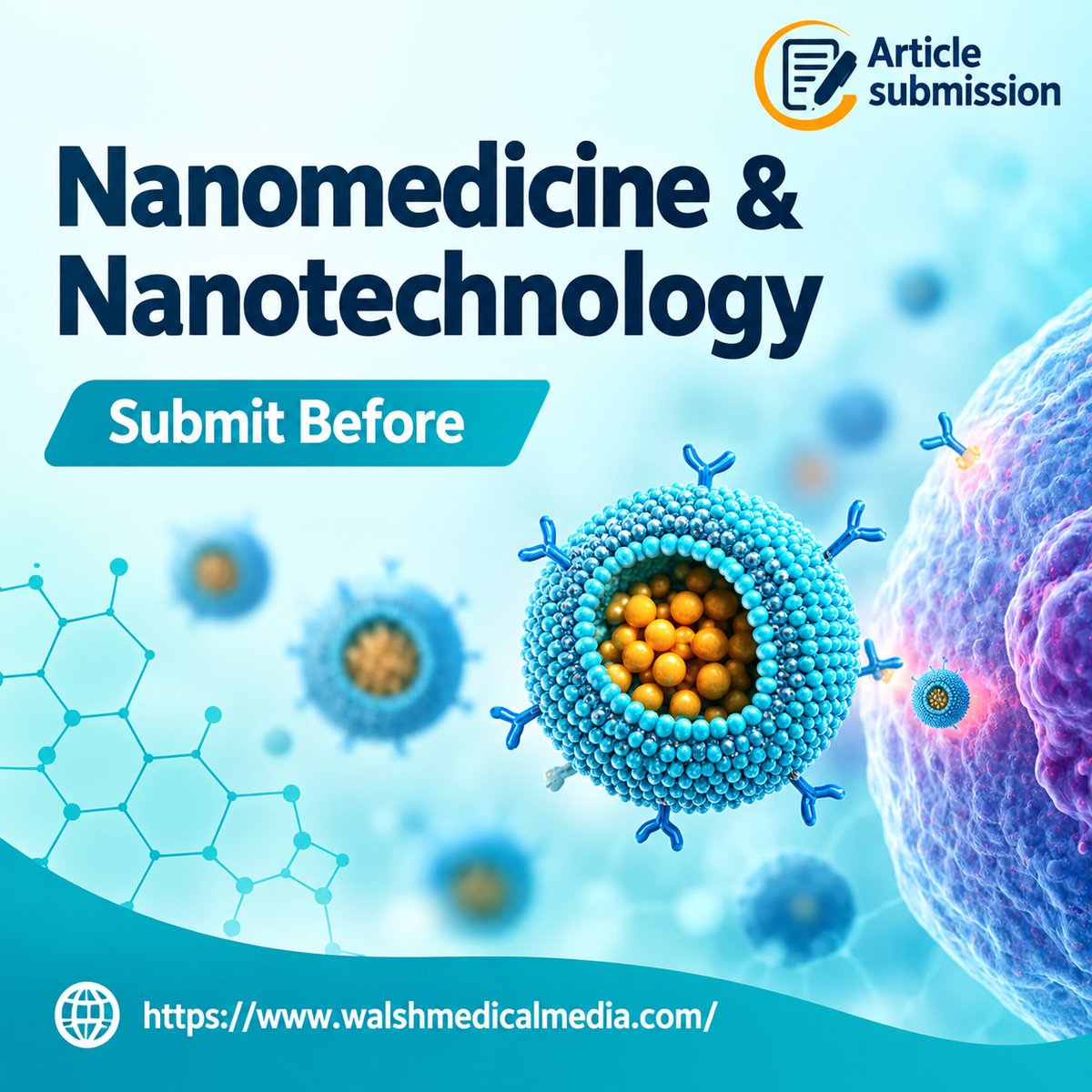WalshMedical's tweet photo. We invite authors to submit their latest research to #Nanomedicine & #Nanotechnology. Share innovative discoveries, advance scientific knowledge, expand your global audience, enhance research visibility, and increase your citation potential.
#CallForPapers #SubmitYourArticle https://t.co/QDgA5ozMnZ