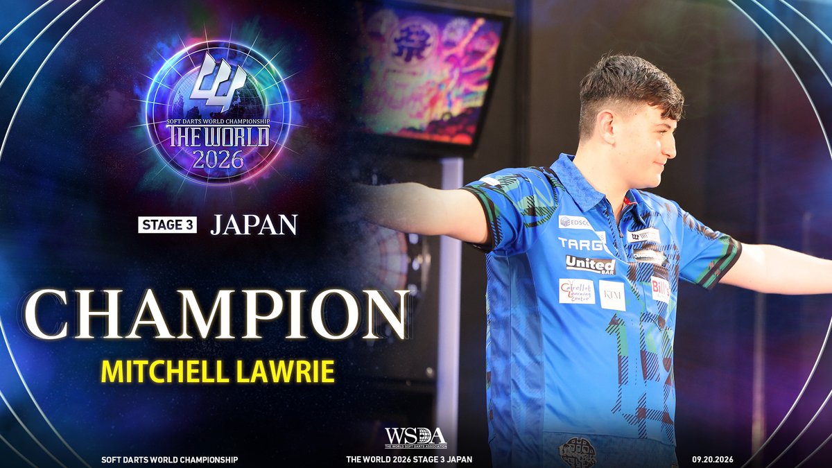 darts_theworld's tweet photo. ๐THE WORLD 2026 STAGE 3 JAPAN ็ตๆๆดๆฐ๐
https://t.co/FPpceI7srs https://t.co/NxUJHYRoIk