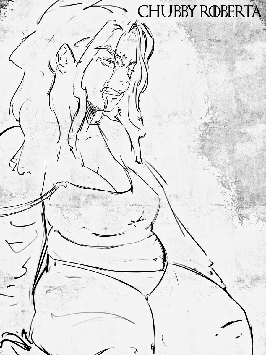 Rainboria's tweet photo. Chubby Fem Robert Baratheon post rebellion sketches :) 

#gameofthronesart #asoiaf #asoiafart #robertbaratheon #stannisbaratheon #digitalart #fanart https://t.co/BLyoXY8s9F