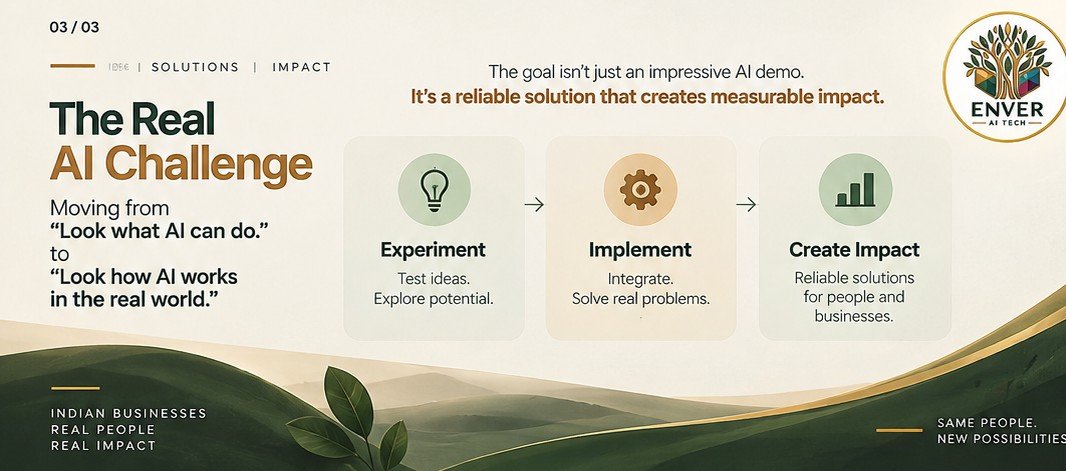 enveraitech's tweet photo. AI can work in a demo. But can it work in the real world?

Production-ready AI means going beyond the model — data, security, integration, reliability and scale all matter.

The real goal: measurable impact.

#AI #ArtificialIntelligence #EnverAITech https://t.co/QUivRinrFT