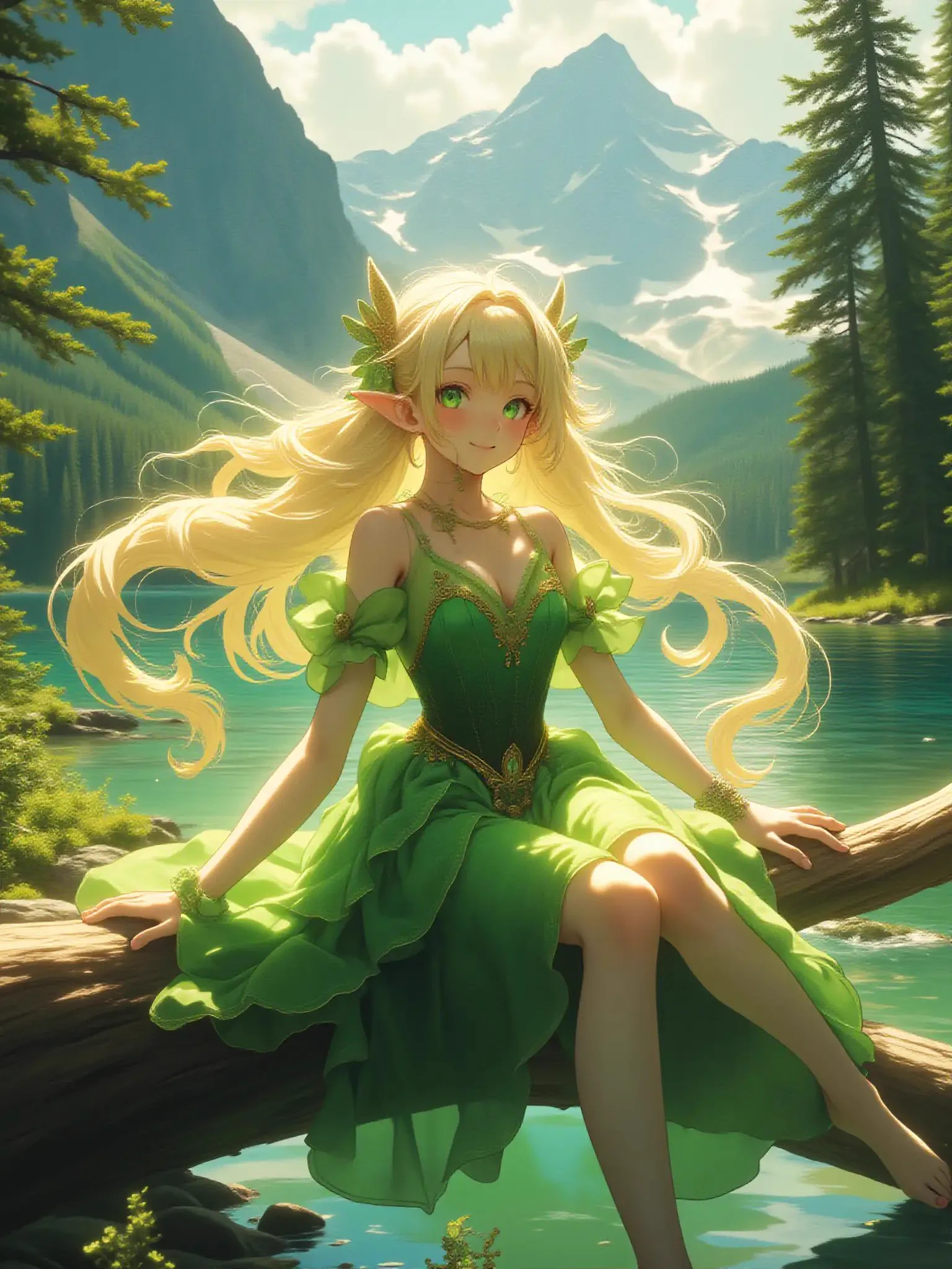 リアルな人物画 緑色イヤリング Toudaiji on X: 