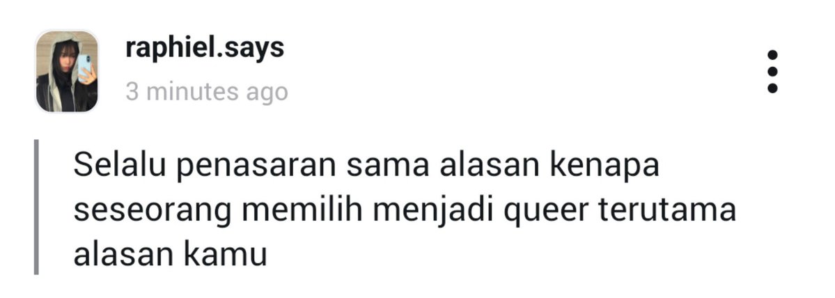 xinraphiel's tweet photo. sexuality isn't a choice, we're born this way. kadang ada beberapa org yg baru sadar kalo dia queer pas udah tua, atau ada yg udh sadar dari dulu. kalo sexuality itu pilihan, gua lebih memilih jadi straight agar keterima di masyarakat. kita gk bisa memilih ke siapa kita tertarik— https://t.co/AisDnXl2F4