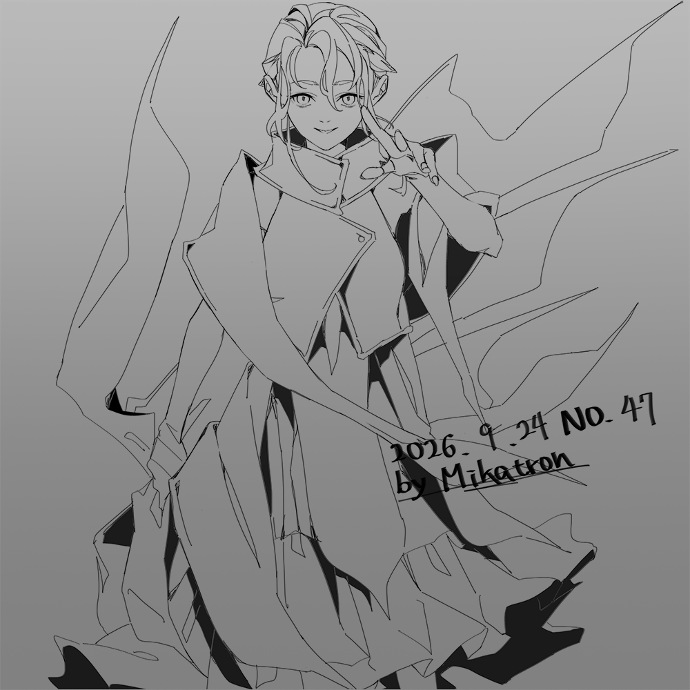 Mikatron_tron's tweet photo. 2026_9_24_NO_47_by_Mikatron (3/3_Final)
同時上班跟上課還有作業，你的手就會越畫越快，真是神秘的訣竅呢

#Art #イラスト #創作 #線画 #Illustration #週末の創作クラスタフォロー祭り #CharacterDesign #CharacterArt #OC #オリジナル #Mikatron #MikatronArt https://t.co/f3g08tKzoM