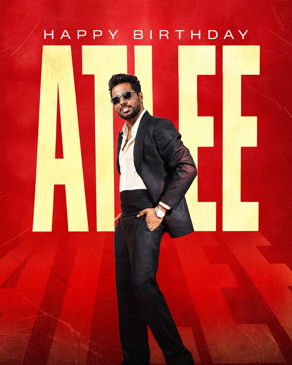 Zee5South's tweet photo. The blockbuster brain behind the big screen magic!🎬 Happy Birthday @Atlee_dir ✨ 

#HBDAtlee #TamilZee5 #Zee5 https://t.co/SlM5ESTner