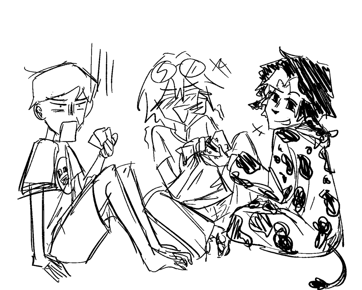 rredbirdii's tweet photo. trappa4 sleepovers  ft bodypillows..

#parkergamebrainfanart #shadowmctfanart #doomedcowfanart #judelowfanart https://t.co/ZXtuEHS9Z1