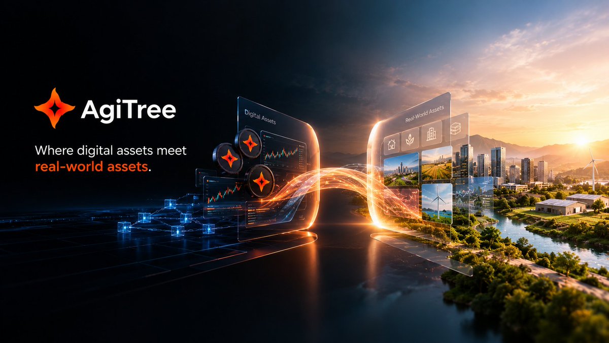 AgiTree's tweet photo. Where digital assets meet real-world assets.

Blockchain on one side. Real-world value on the other.

AgiTree brings both perspectives into one workspace, connecting tokens, assets, and the data behind them.

AgiTree connects the two perspectives. https://t.co/hdpN4DV1Gp