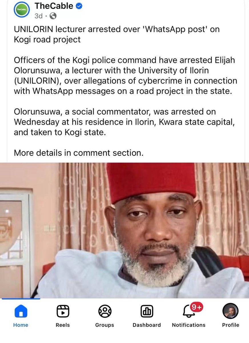 sowore's tweet photo. The Kogi State Commissioner of Police, CP Nasiru Bello Kankarofi, must be removed from office over his repeated arrests and detention of citizens and political critics in the state governor, Ahmed Usman Ododo

The Nigeria Police Force must never become an instrument for suppressing free speech, silencing dissent or settling political scores on behalf of any governor.

Kogi citizens have constitutional rights to speak, criticize their government, organize and peacefully dissent. Those rights are not privileges to be granted or withdrawn by Governor Ahmed Usman Ododo or the Commissioner of Police.

The CP has severally facilitated political intimidation under this command demand that CP Nasiru Bello Kankarofi must go!