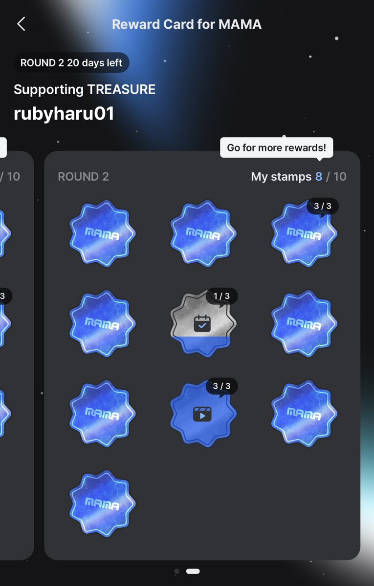 rubymmayy's tweet photo. ภารกิจที่ 2 complete จ้ะ #ทึเมจ๋าลุยโหวต ✅ 
ให้ทำไปทำไมไม่รู้แต่ทำไปก่อน ทำเหมือนเดิมทุกอย่างเลยทุกคน มีแค่ข้อ 6,8-10 เป็นวิธีใหม่

6. เปิดแจ้งเตือนโหวต MAMA
8. ดู ads 3 รอบเก็บ mple points
9. ลงโหวตอะไรก็ได้ โดยการใช้ mplepoints ขั้นต่ำ 1 โหวต
10. เข้าดูผู้ที่เคยชนะมาม่าปีก่อนๆ แค่กดเข้า History page 

ใครอยากฝากลิงค์ข้อ 8 แชร์ในเมนชั่นเราได้เหมือนเดิมให้เพื่อนๆช่วยกดค่ะ เดี๋ยวเราช่วยรี🙇🏻‍♀️